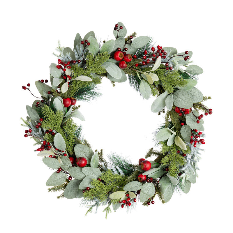 Rosehip Berry & Eucalyptus Wreath 58cm
